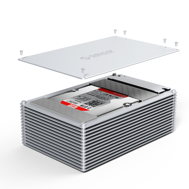 ORICO Dual Bay 3.5 inch Aluminum Alloy Type-C Hollow Hard Drive