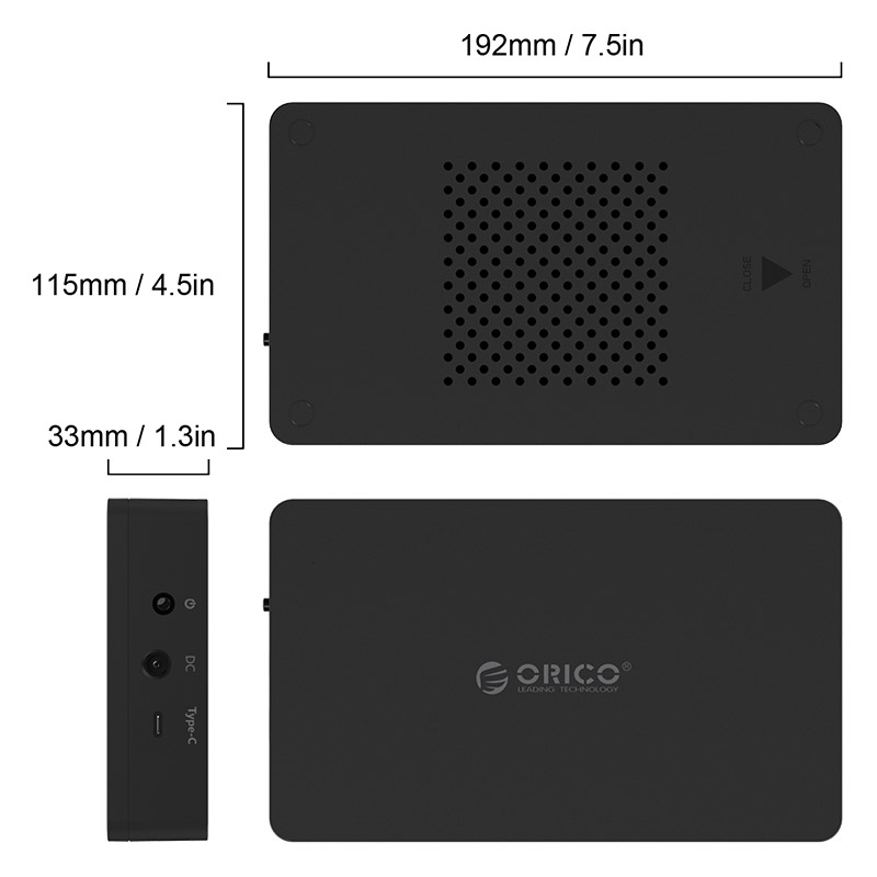 ORICO 3.5 inch Type-C Tool Free Hard Drive Enclosure (3569C3)
