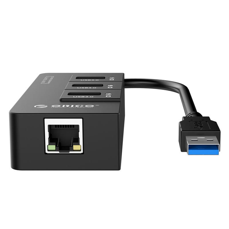 ORICO 4 Port Portable USB3.0 HUB for Windows and Mac OS - Black