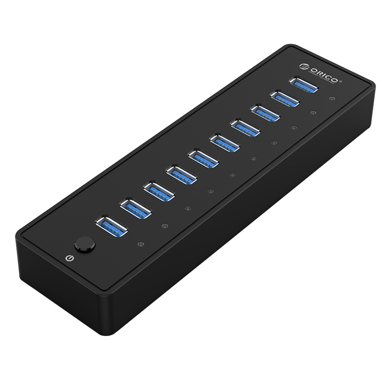 ORICO 10 Port USB3.0 Hub with 3.3Ft / 1M USB3.0 Cable