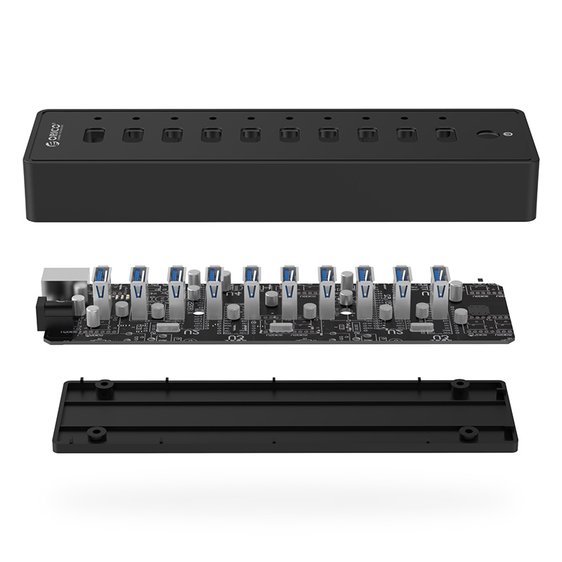 ORICO 10 Port USB3.0 Hub with 3.3Ft / 1M USB3.0 Cable