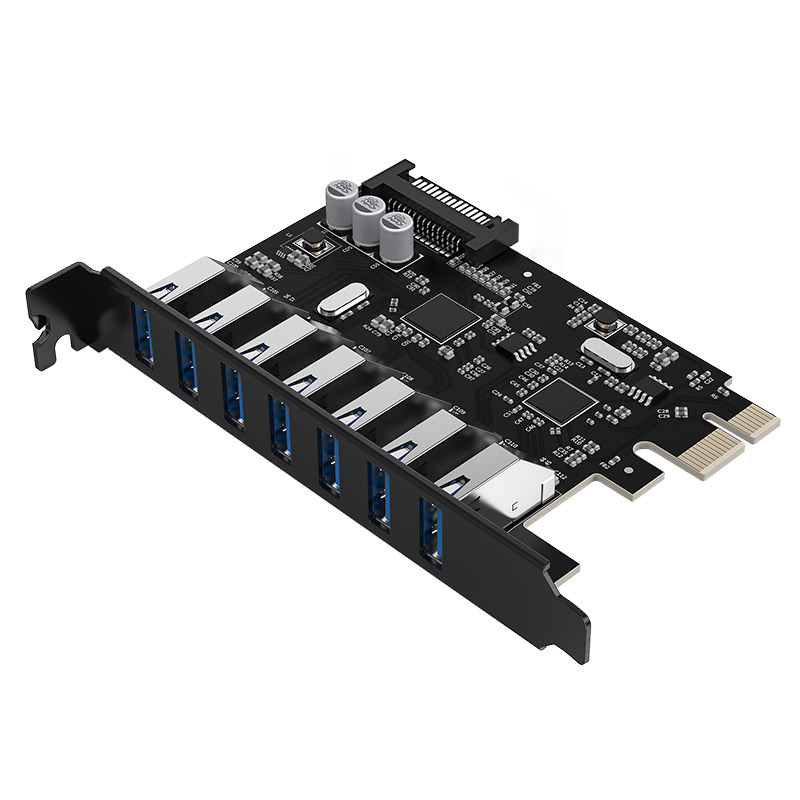 Guvernør robot Bolt ORICO USB3.0 7-Port PCI-E Expansion Card with Dual Chip