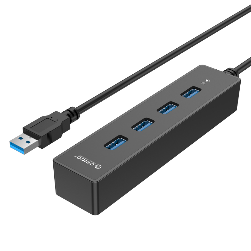 ORICO 4 Port Portable USB3.0 HUB for Windows and Mac OS - Black (W8PH4-U3)