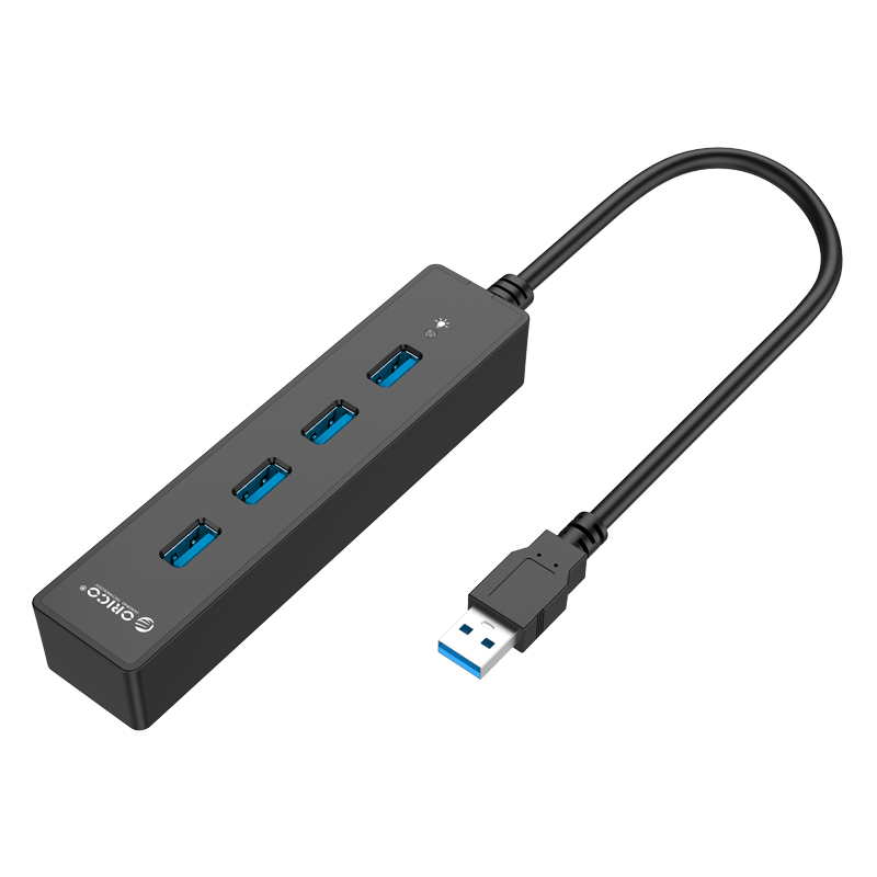 ORICO 4 Port Portable USB3.0 HUB for Windows and Mac OS - Black (W8PH4-U3)