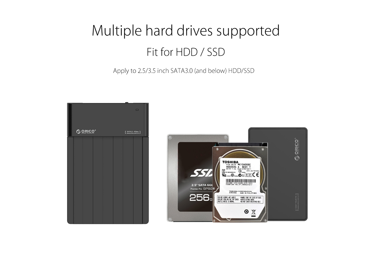 ORICO SuperSpeed USB3.0 HDD Hard Drive & SSD Docking Station for