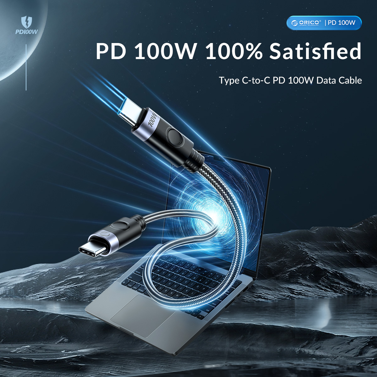 ORICO 100W PD 5A USB C to USB C Cable - Fast Charging and Durable