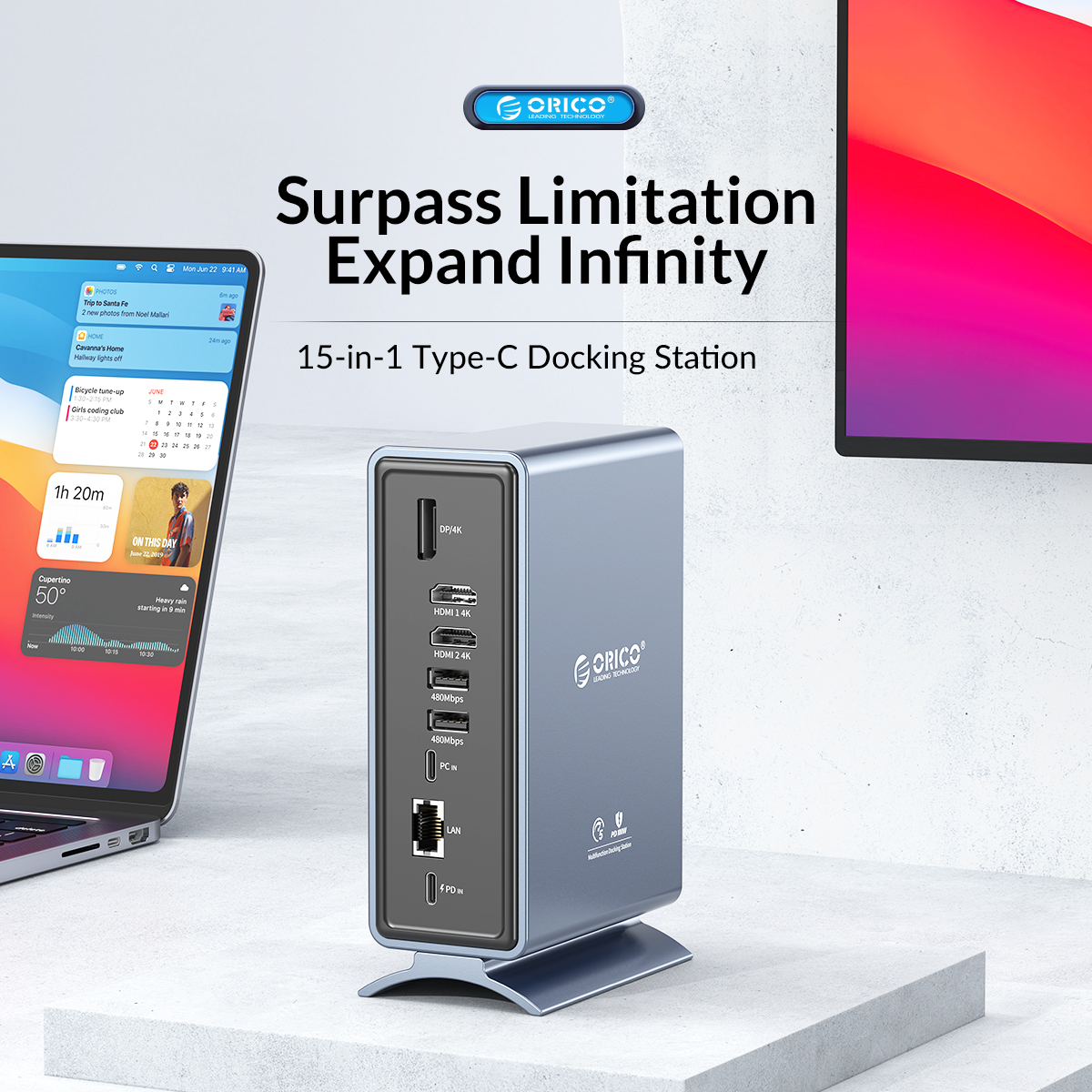 15 in 1 Thunderbolt 3 Docking Station-奥睿科官网