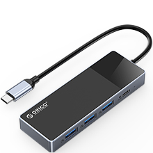 ORICO Hub USB C de 4 puertos, adaptador multipuerto USB C a USB con 4  puertos USB 3.0, divisor USB C compatible con computadoras portátiles,  MacBook