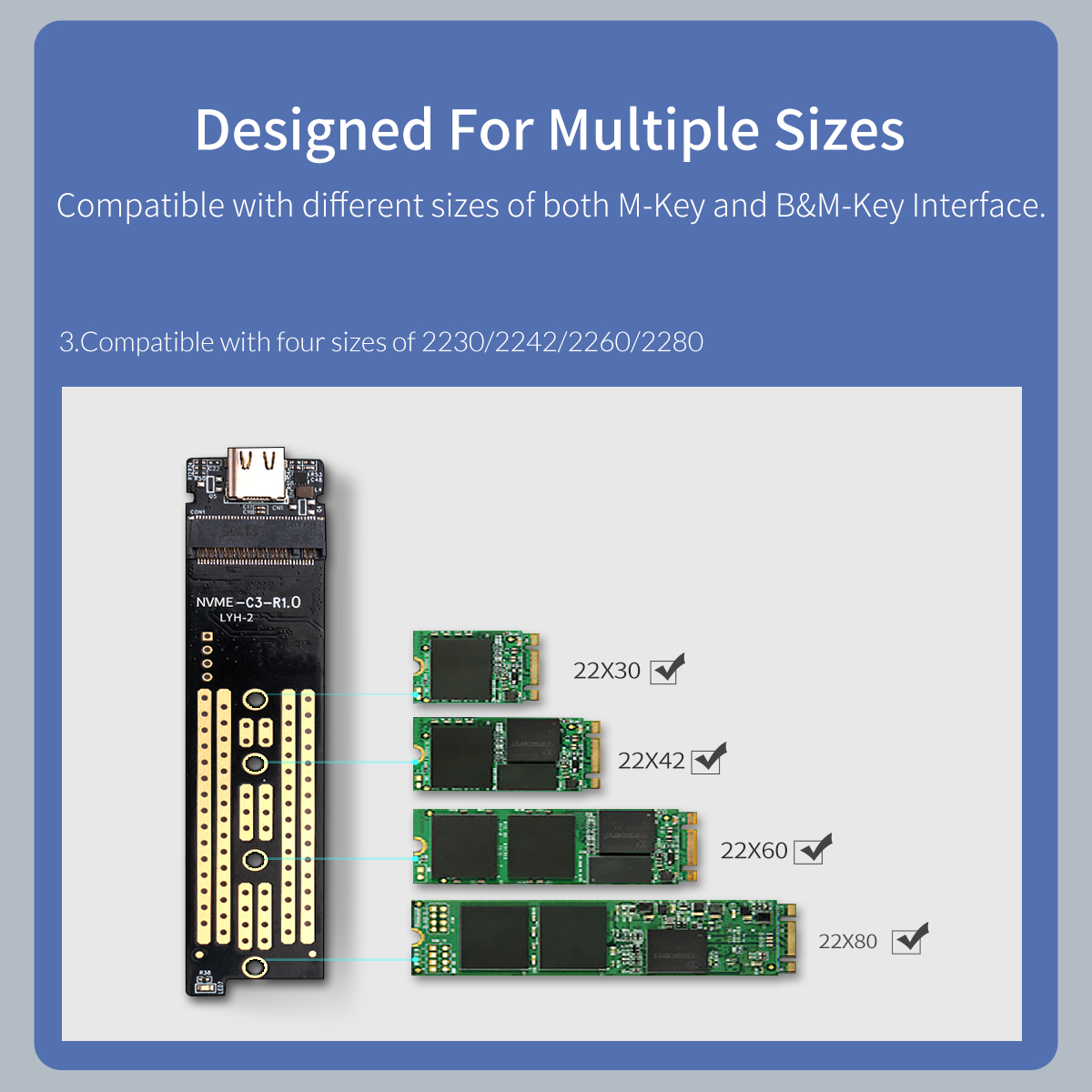 USB3.2 20Gbps M.2 NVMe SSD Enclosure-奥睿科官网