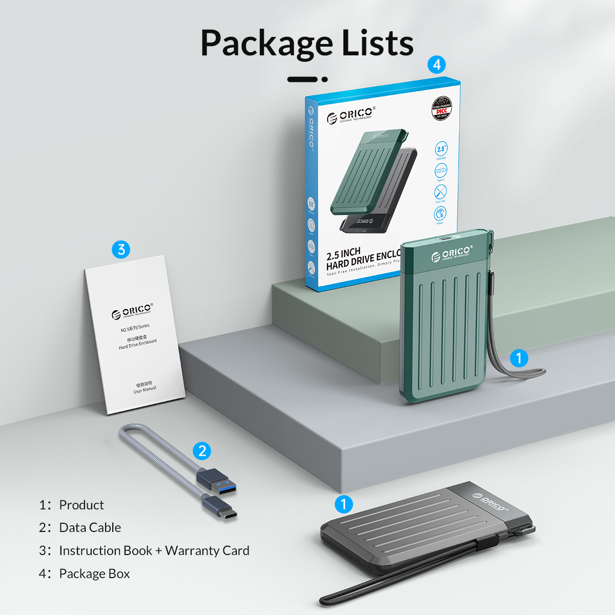 Orico Usb C Hard Drive Enclosure Usb 3.1 Gen 1 To Sata - Temu