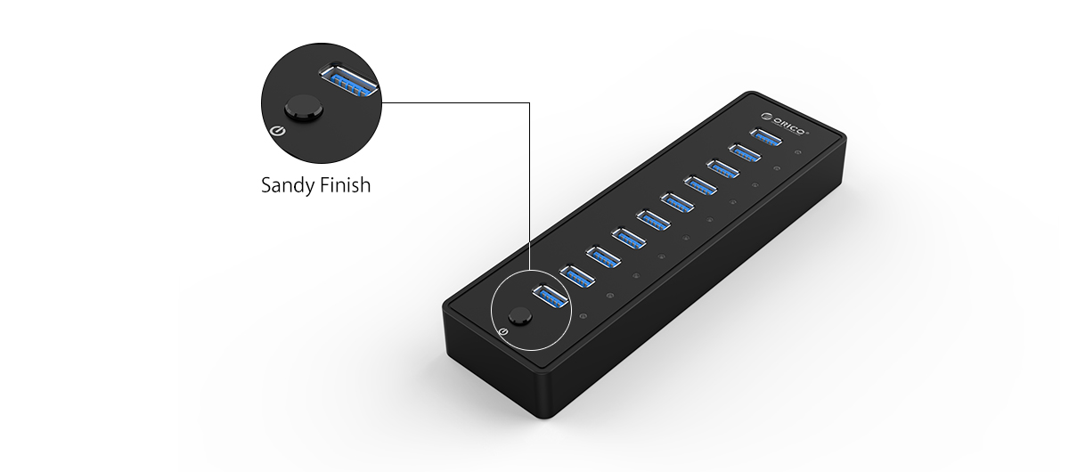 10-Port USB 3.0 Hub