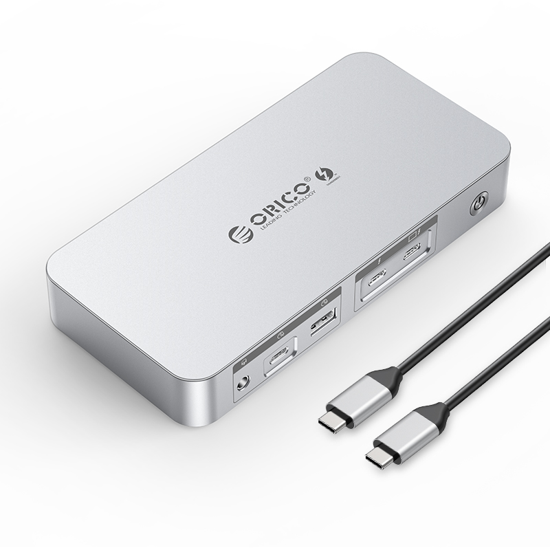 11-in-1 USB-C hub - 4x USB 3.0, Audio, VGA, HDMI, LAN, USB-C and TF / SD -  Sky Gray - Orico