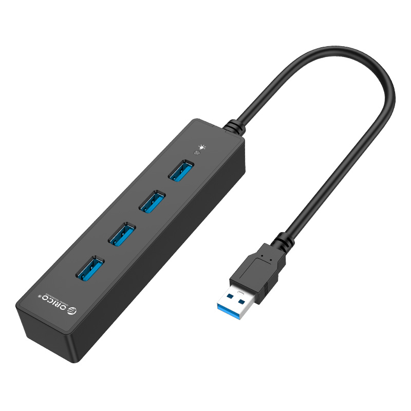 4 Port Portable USB3.0 for Windows and Mac OS - Black (W8PH4-U3)